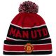 New Era Core Cuff Beanie Manchester United FC Hat 12122732 Czerwone One size
