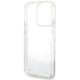 7. Etui Guess Liquid Glitter Marble na iPhone 14 Pro - białe
