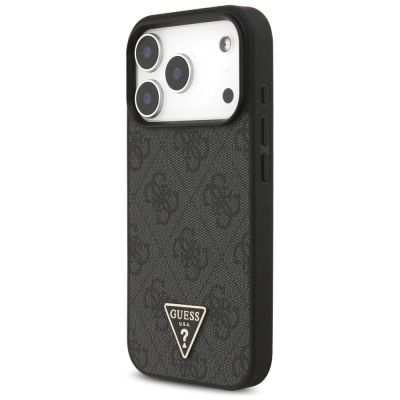 3. Etui Guess 4G Strap Triangle Logo MagSafe na iPhone 17 Pro - czarne