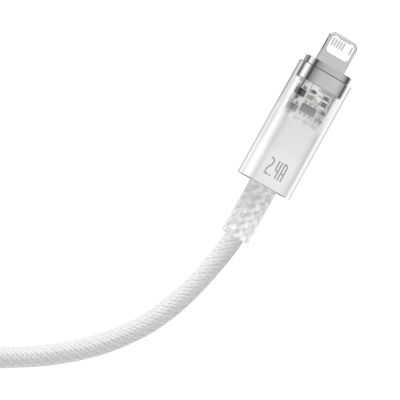 3. Baseus Explorer Series kabel przewód USB – Lightning 2,4A 2 m biały (CATS010102)