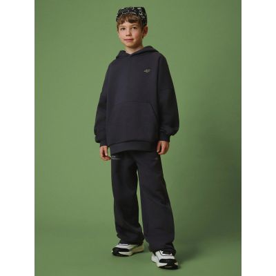 7. Bluza dresowa loose z kapturem chłopięca 4F 4FJRSS26TSWSM2828-22S