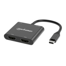 Manhattan 154321 adapter kablowy 0,15 m USB Type-C 2 x HDMI Czarny