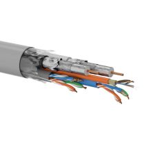 Multikabel Q-LANTEC Multimedia 2 x U/UTP kat.6 + 2 x RG6 1.13 + 2 x FO G657A1, LSOH Dca, szary 500m