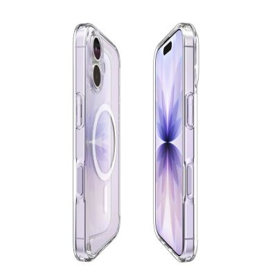 6. Etui Spigen Ultra Hybrid MagSafe na iPhone 17 - przezroczysto-białe