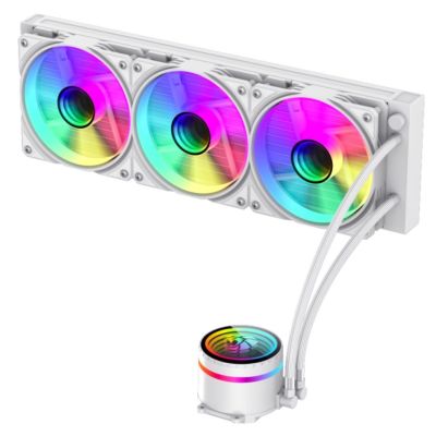 3. GameMax ICEBURG 360 INFINITY WH system chłodzenia komputerów Procesor Chłodnica cieczy all-in-one 12 cm Biały 1 szt.