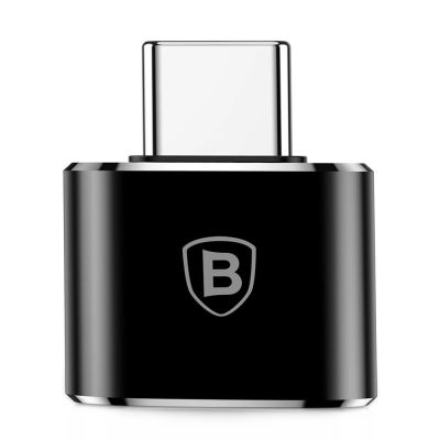 4. Adapter Baseus Mini przejściówka z USB-A na USB-C OTG - czarny