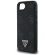 6. Etui Guess Grained Hot Stamp Peony Triangle Logo MagSafe na iPhone 16e - czarne