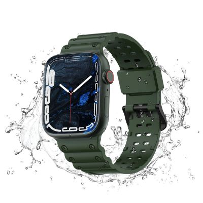 5. Pasek Strap Triple Protection do Apple Watch 38 / 40 / 41 mm opaska bransoleta - zielony
