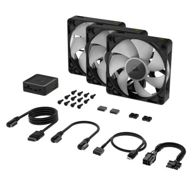 3. Corsair iCUE LINK RX120 RGB Obudowa komputera Wentylator 12 cm Czarny 3 szt.