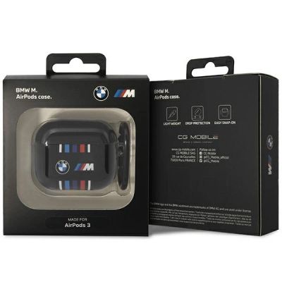 3. BMW BMA322SWTK AirPods 3 gen coverczarny/black Multiple Colored Lines