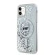 2. Etui Karl Lagerfeld Liquid Glitter Choupette Head MagSafe na iPhone 11 / Xr - przezroczyste