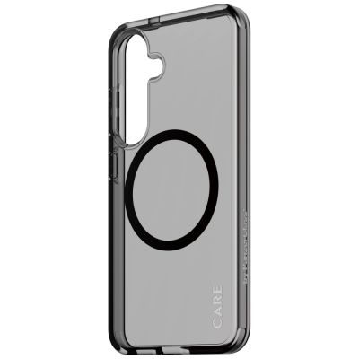 3. Etui CARE by PanzerGlass Flagship Urban Combat Black QI do Samsung Galaxy S25 - półprzezroczysty dymny