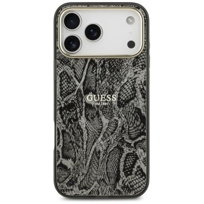 3. Etui Guess Python Pattern MagSafe na iPhone 17 Pro Max - czarne