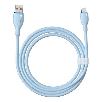 5. Kabel Baseus Pudding 100W USB-A - USB-C 2m - niebieski