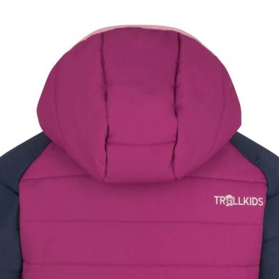 5. Kurtka ocieplana dziecięca Trollkids Kids Hafjell Snow Jacket PRO z kapturem woodoodporna różowa (514-182)