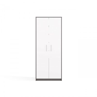 6. REGAŁ ZAMKNIETY OLIV 2D ANTRACYT/BIEL KOMPLET