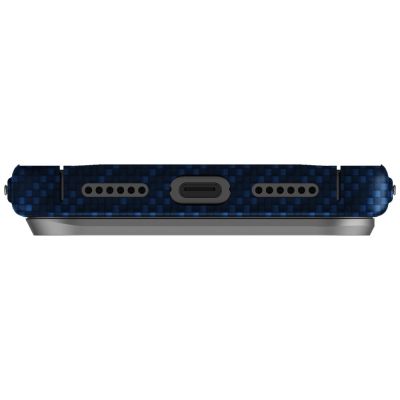 4. Etui UNIQ Keva EDGE Magclick Charging na iPhone 17 Pro Max - niebieskie