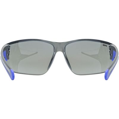 5. Okulary rowerowe UVEX Equate, black/blue matt/mirror blue