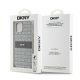 8. Etui DKNY Leather Mono Stripe & Metal Logo na iPhone 15 / 14 / 13 - beżowe