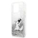 6. Etui Karl Lagerfeld Liquid Glitter Choupette Fun na iPhone 13 Pro Max 6,7" - srebrne