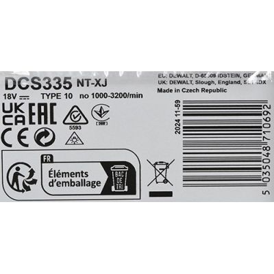 8. Wyrzynarka 18V bez aku i ład. DCS335NT DEWALT