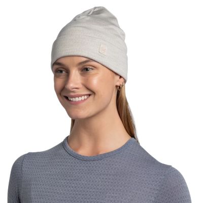 2. Buff Merino Heavyweight Beanie 11117000310 Białe One size