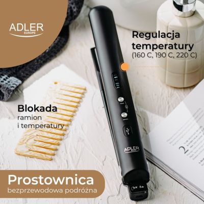 11. Prostownica do włosów ADLER AD 2327b czarna