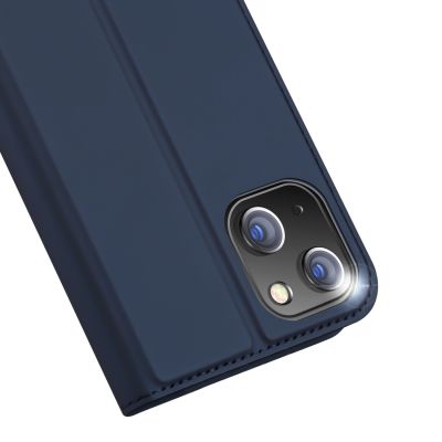 3. Etui do iPhone 15 Plus pokrowiec z klapką i portfelem Dux Ducis Skin Pro - niebieskie