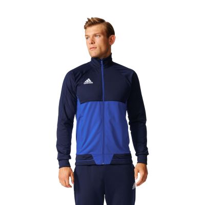 Bluza treningowa adidas Tiro 17 M BQ2597 w kolorze niebiesko-granatowym, rozpinana, z technologią climacool