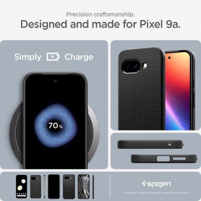 17. Etui Spigen Liquid Air na Google Pixel 9A - czarny mat