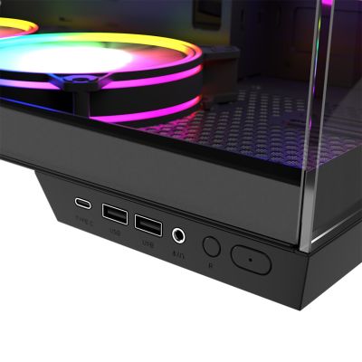 14. MODECOM OBUDOWA VOLCANO PANORAMA APEX ARGB 5F MIDI BLACK