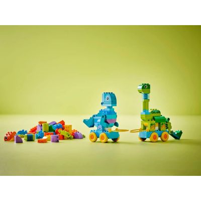 9. LEGO DUPLO 10451 3w1 Dinozaury na kółkach
