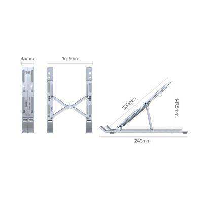 9. UNITEK PODSTAWKA POD LAPTOP SKŁADANA, ALUMINIUM