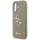 6. Etui Guess Silicone Big 4G Script na iPhone 17 - brązowe