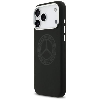 2. Etui Mercedes Silicone Vintage Logo MagSafe na iPhone 17 Pro Max - czarne