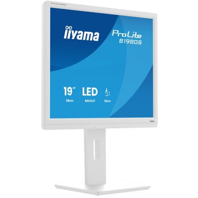 10. iiyama ProLite B1980S-W1 monitor komputerowy 48,3 cm (19") 1280 x 1024 px SVGA LED Biały