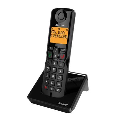 Alcatel S280 EWE Telefon w systemie DECT Nazwa i identyfikacja dzwoniącego Czarny