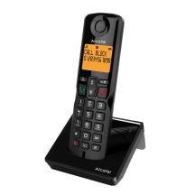 Alcatel S280 EWE Telefon w systemie DECT Nazwa i identyfikacja dzwoniącego Czarny