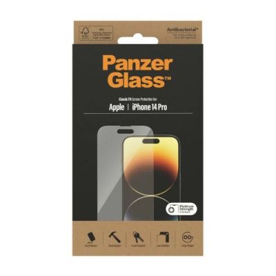 6. Szkło PanzerGlass Classic Fit antybakteryjne na iPhone 14 Pro