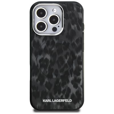 3. Etui Karl Lagerfeld IML Leopard Pattern MagSafe na iPhone 16 Pro Max - czarne