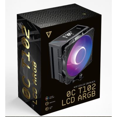 7. MODECOM CHŁODZENIE CPU VOLCANO 0C T102 LCD ARGB BLACK