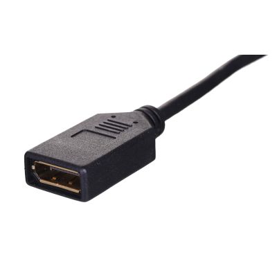 3. Adapter Lanberg AD-0003-BK (Mini DisplayPort M - DisplayPort F; 0,10m; kolor czarny)