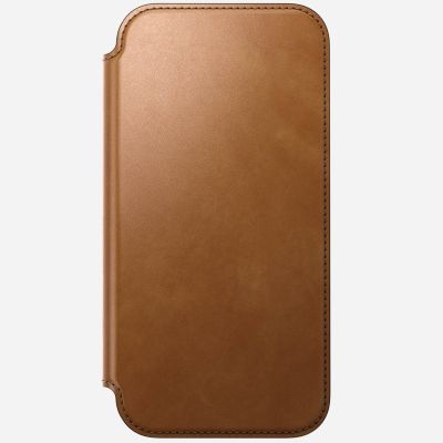 6. Nomad Modern Leather Folio pokrowiec na telefon komórkowy 17,5 cm (6.9") Opalony/Jasnobrązowy