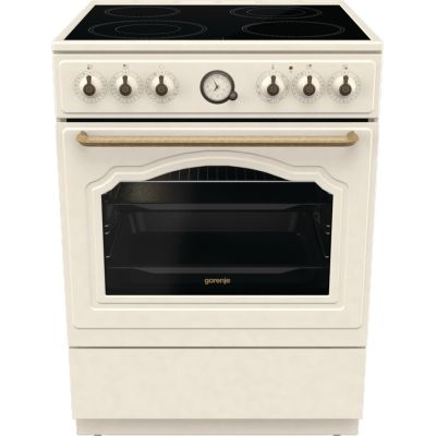 Kuchnia elektryczna GORENJE GECS6B70CLI Retro 60 cm | ExtraSteam | AirFry | FrozenBake | kremowy