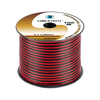 2. Kabel głośnikowy 1,0mm czarno-czerwony