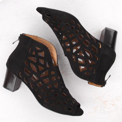 14. Zamszowe botki M.Daszyński W SAN32A czarne