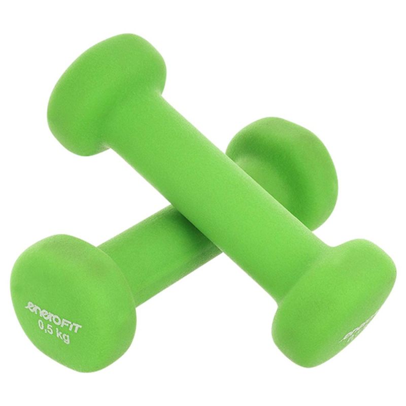 4. Hantla neoprenowa EB FIT 0,5 kg zielona 1029221