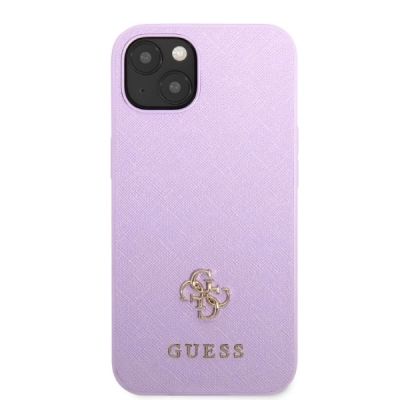 3. Etui Guess Saffiano 4G Small Metal Logo na iPhone 13 mini - purpurowe