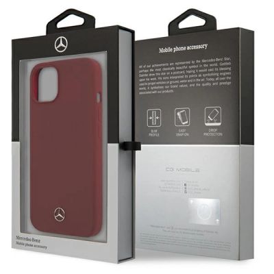8. Etui Mercedes Silicone Line na iPhone 13 - czerwone