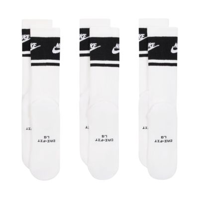 3. Skarpety Nike Everyday Elevated Crew 3 pary biało-czarne IM7949 901